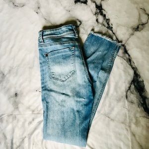 Light Wash Jeans with fray hem